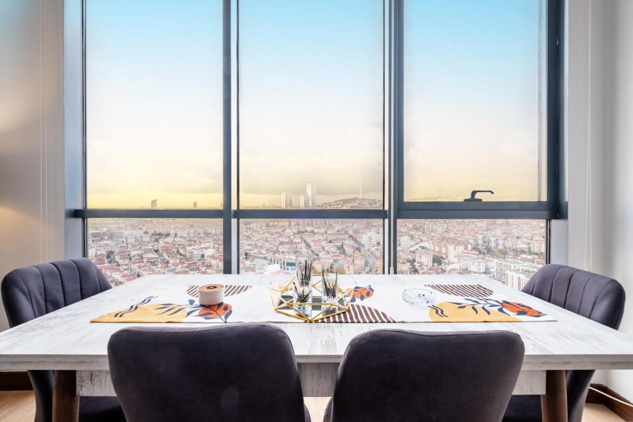 Charming Flat With City View In Atasehir Istanbul Bagian luar foto