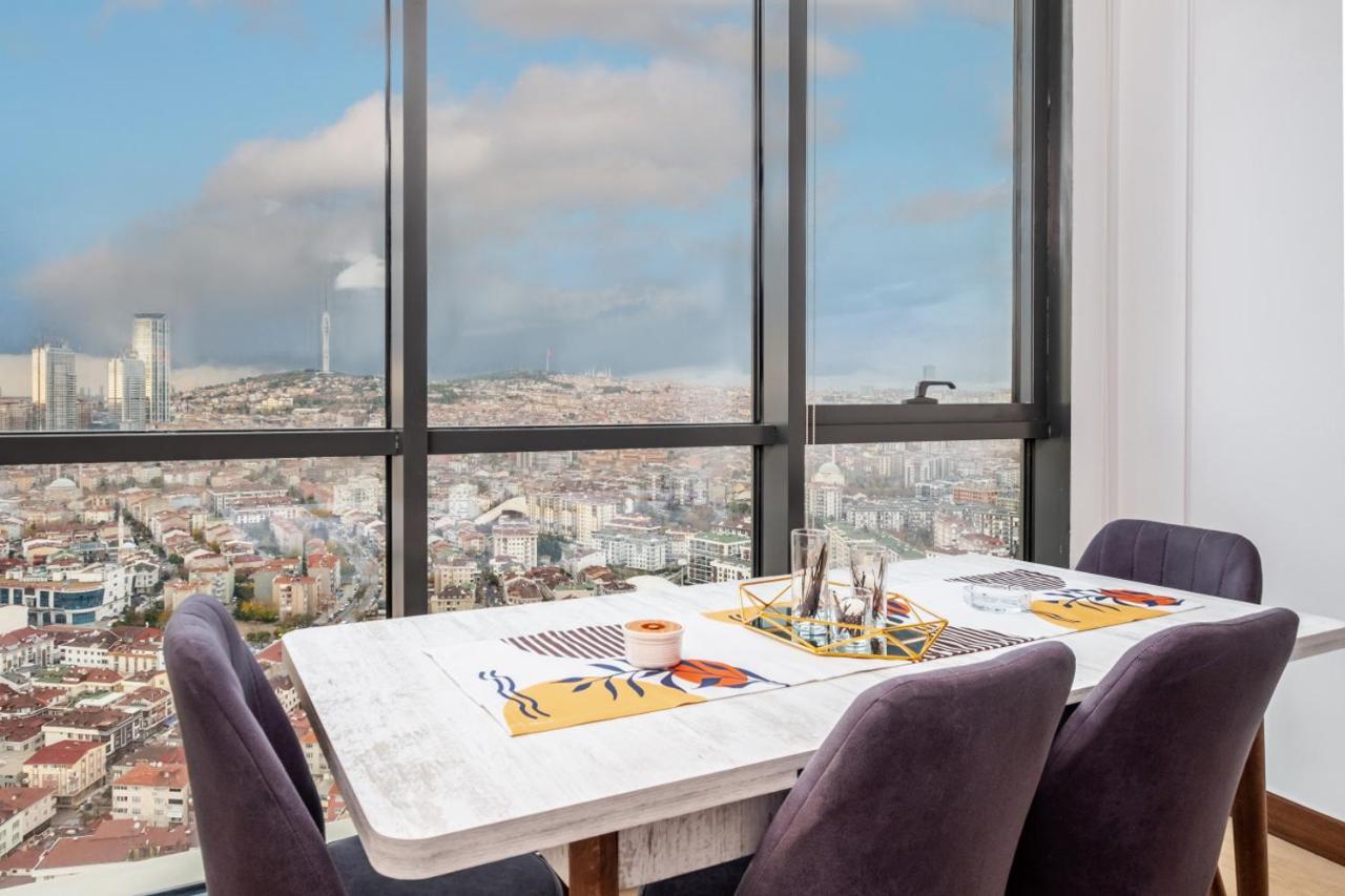 Charming Flat With City View In Atasehir Istanbul Bagian luar foto