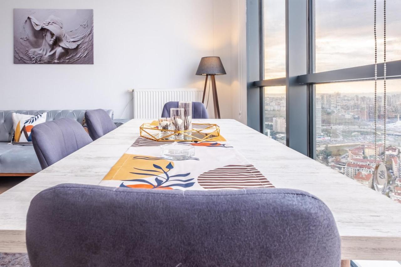 Charming Flat With City View In Atasehir Istanbul Bagian luar foto